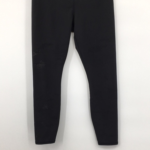 Athleta Leggings Womens Small Black Laser Cut‎ Persistence 7/8 Tight Athletic - Picture 3 of 15